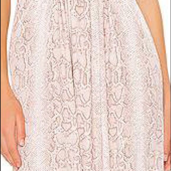 BCBGMAXAZRIA sleeveless cross front maxi dress bare pink python snake print S - Picture 5 of 7
